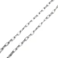 Detail macro view of polished silver iron square link chain for DIY jewelry making - Width 6mm / 2m/Pack / White K/Silver