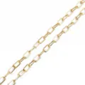 Detailed macro view of gold-colored iron chain links for DIY jewelry - Width 6mm / 2m/Pack / KC Gold