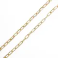 Close-up macro detail of polished gold iron paperclip chain links for DIY jewelry making - Width 5mm / 2m/Pack / KC Gold