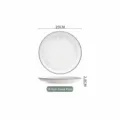 Assiette à steak en céramique 10 pouces, motif nordique, 25cm diamètre - Bleu Brume / Assiette à Steak 10 Pouces