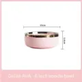 Eleganter rosa Keramiknapf mit luxuriösem Goldrand, Durchmesser 15 cm und Höhe 5,4 cm - 6-Zoll Nudelschüssel / Rosa