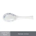 Louche à soupe en céramique de style japonais avec motif floral bleu sous glaçure - Louche à soupe / Longueur 22.5cm / Floral Bleu Sous Glaçure