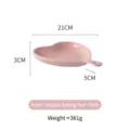 Plat de cuisson minimaliste en céramique rose en forme de cœur avec une poignée - Poêle à Poignée en Cœur / Plat à Four avec Poignée / Rose