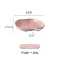 Plat de cuisson en céramique rose en forme de pomme, 19 cm de long, poids de 290 g - Poêle à Poignée en Forme de Pomme / Plat à Four avec Poignée / Rose