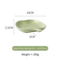 Plat à four en céramique en forme de pomme, vert clair avec poignée, diamètre 19cm - Poêle à Poignée en Forme de Pomme / Plat à Four avec Poignée / Vert Fruit
