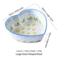 Large heart-shaped ceramic bowl with floral patterns for salad and dessert - Fresh Floral (Large Heart Bowl) / 23x23x8cm (1683ml)