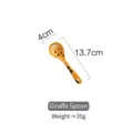 Cuillère en céramique girafe de 13,7 cm de long et 4 cm de large pour enfant - Style Girafe / Cuillère Girafe