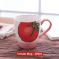 Mug créatif en céramique peint à la main avec motif tomate et capacité 300 ml. - Mug 300ml / Motif Tomate