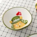 Bol en céramique pour enfants style japonais avec motif d'animal dessin animé peint - Zodiaque chinois / Petit Bol Tigre 5 Pouces (12,5cm)
