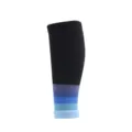 Schwarze Kompressions-Wadenbandage mit blauem Farbverlauf für Laufen und Fitness - Einheitsgröße / Schwarz Blau
