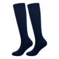 Paire de chaussettes de compression montantes bleu marine pour la course et le sport - Bleu marine