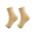 Manchons de cheville de compression élastiques et respirants en beige pour le sport - S/M / Blanc Peau