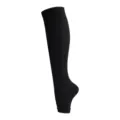 Professional black open-toe compression socks for leg slimming, yoga and daily support - S/M / Open Toe Style / Black
