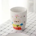Tasse en céramique pour enfants peinte à la main avec motif de dessin animé d'agneau - Tasse Mouton (Sans Poignée)