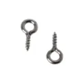 Small silver metal screw eye pins connectors for jewelry DIY and pendant crafting - 200 Pieces/Pack (4x8mm) / Gunmetal
