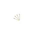 Set of 4 gold stainless steel ball head pins for DIY jewelry and earring making - 0.6x15mm (50 Pieces/Pack) / Gold