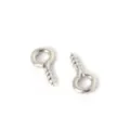 Small silver metal eye screws for DIY handmade jewelry and pendant making accessories - 200 Pieces/Pack (4x8mm) / White K (Silver Color)
