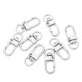 Silver metal lobster clasp keychain accessories for DIY jewelry making projects. - White Keychains 5 Pieces/pack