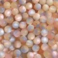 Loose 8/10mm matte iridescent resin round beads for DIY handmade jewelry and crafts - 10mm (10 Pcs/Pack) / Coffee Blue Pink Mix