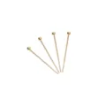 Gold-plated stainless steel round head ball pins for handmade jewelry accessories - 0.6x25mm (50 Pieces/Pack) / Gold