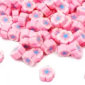 Cuentas de flores de arcilla polimérica rosa para la creación de joyas artesanales - Pack de 30 / Rosa Melocotón