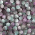 Matte irisierende Kunstharz-Loseperlen im violett-blauen Verlauf für DIY-Schmuck - Flieder Grau Violett