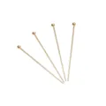 Four gold-plated stainless steel ball head pins for professional DIY jewelry making - 0.6x35mm (100 Pieces/Pack) / Silver