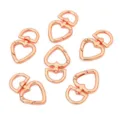 Bulk set of premium rose gold heart-shaped alloy lobster clasps for DIY jewelry making - Peach Heart Rose Gold 2 Pieces/pack