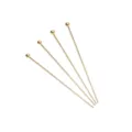 Set of 4 gold stainless steel ball head pins for DIY handmade jewelry making accessories - 0.6x40mm (100 Pieces/Pack) / Silver