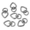 Heart-shaped alloy spring lobster clasps for DIY jewelry and keychains - Heart Spring Clasp (Heart Shaped) / 2 Pcs/Set / Gunmetal