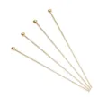 Golden stainless steel ball head pins for DIY jewelry making and handicraft accessories - 0.6x50mm (100 Pieces/Pack) / Silver