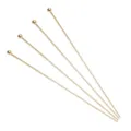 Set of 4 gold-plated stainless steel ball pins for DIY jewelry making and crafts - 0.6x70mm (100 Pieces/Pack) / Silver