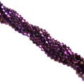 Dark purple metallic faceted crystal bicone beads for DIY jewelry making and craft projects - 115 Pieces/Pack / Purple Plated