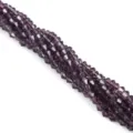 Faceted dark purple bicone crystal glass beads for DIY bracelet and necklace jewelry - 115 Pieces/Pack / Dark Violet