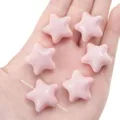 High gloss pastel pink puffy star acrylic loose beads for DIY handmade jewelry making accessories - 2 Pieces (23x22mm) / Pink