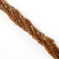 Faceted amber brown bicone crystal beads for DIY bracelet and necklace jewelry making - 115 Pieces/Pack / Coffee