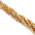 Bicone amber gold crystal beads for DIY bracelet and necklace jewelry making - 115 Pieces/Pack / Gold Champagne