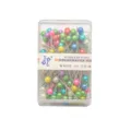 Doos met veelkleurige parelmoeren spelden voor naaien en doe-het-zelf handwerken - 4mm Bal / 38mm Naald / 100 Stuks/Doos / Meerkleurig