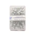 Professionele roestvrijstalen spelden met witte parelkop in een transparante doos - 4mm Bal / 38mm Naald / 100 Stuks/Doos / Wit