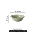 Minimalist matcha green ceramic noodle bowl, 6.5 inch with 600ml capacity - 6.5 Inch Noodle Bowl / Matcha Green