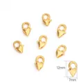 Fermoir mousqueton doré en forme de cœur pour bijoux DIY, taille 12x7mm - Fermoir Mousqueton Cœur (611) / 1 Pièce (12x7mm)