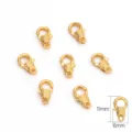Fermoir mousqueton en forme de cœur doré 11x6mm pour la fabrication de bijoux DIY - Fermoir Mousqueton Cœur Texturé (202) / 1 Pièce/Paquet (11x6mm)