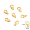 Fermoir mousqueton doré à motif de cœur 15x8mm pour la fabrication de bijoux DIY créatifs - Fermoir Mousqueton Cœur Texturé (203) / 1 Pièce (15x8mm)