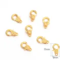 Fermoirs mousquetons dorés à motif de cœur 17x9mm pour la fabrication de bijoux DIY - Fermoir Cœur à Texture Aigle (204) / 1 Pièce (17x9mm)
