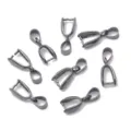 Juego de fianzas de presión de cobre gris oscuro para hacer colgantes de collar DIY - Gris metalizado