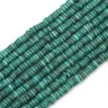 Perline distanziatrici a disco in conchiglia tinta verde acqua per gioielli fai da te - 1 Filo (Diametro 6mm, Foro 1mm, Lunghezza 38cm, Circa 190-200 pezzi) / Verde