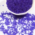 Premium dark purple transparent glass seed beads for creative DIY jewelry making and necklaces - Approx 1000 Pieces (15g/Pack) / 2.0mm / Sapphire Blue