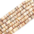 Perline Heishi in conchiglia naturale dai toni della terra per gioielli fai da te fatti a mano - 1 Filo (Diametro 8mm, Foro 1mm, Lunghezza 38cm, Circa 180-190 pezzi) / Colore originale
