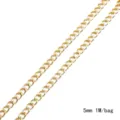 Cadena de eslabones de metal dorado de 5 mm para bisutería DIY, paquete de 1 metro - 1.4 Curb Chain / 5mm (1m/Paquete) / Oro KC