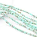 Perline distanziatrici in conchiglia naturale color teal e marrone per gioielli fai da te - 1 Confezione (4mm, Circa 200-230 pezzi) / Verde Turchese